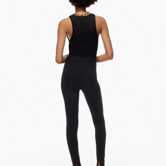 NWT TEN BY BABATON Black High Waist Ankle Zipper Leggings ANGLES XXS - Picture 3 of 4